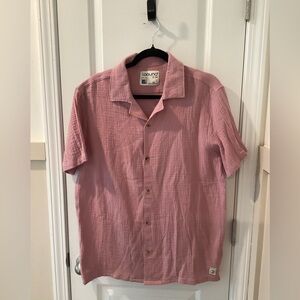 Laguna B Pink Casual Button Down Shirt